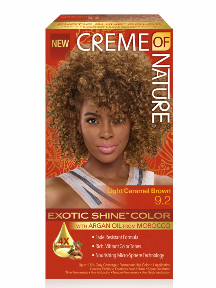 Creme of Nature Light Caramel Brown 9.2 Exotic Shine Hair Color